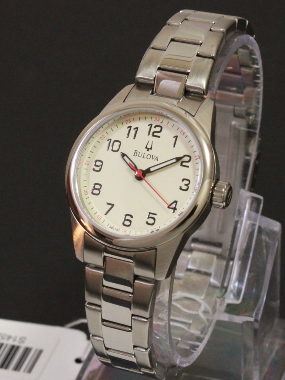 Bulova Classic Collection Ladies Stainless Watch Silver Tone Easy Read 28mm - Picture 4 of 10